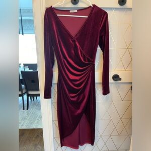 velvet maroon dress